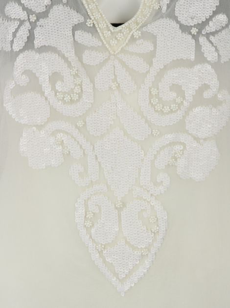 Saída de Praia Taj by Sabrina Crippa Off-White Bordada