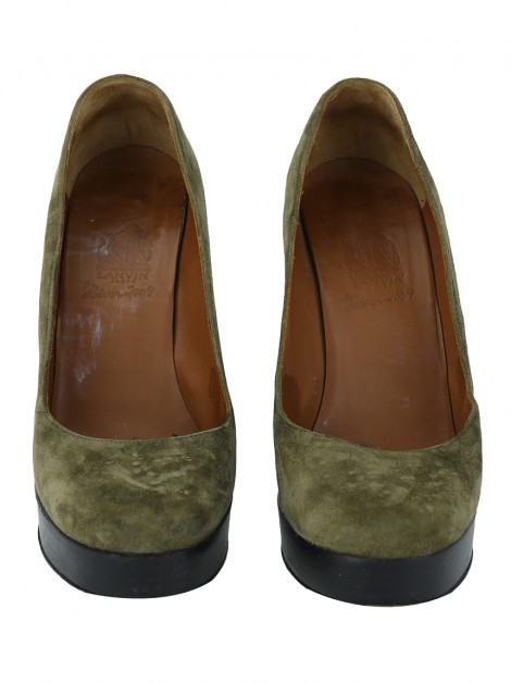 Sapato Lanvin River Suede Verde