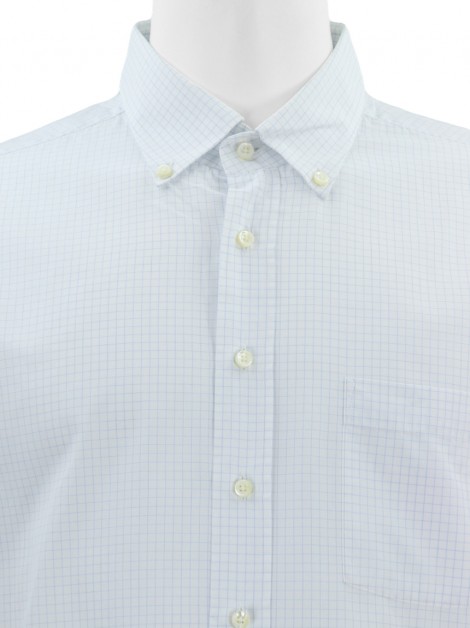 Camisa Artigiano A Misura Quadriculada Branca Masculina