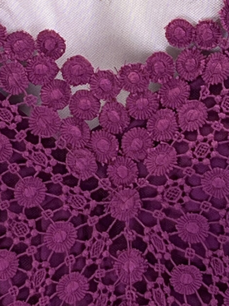 Vestido Barbara Bela Crochê Fucsia