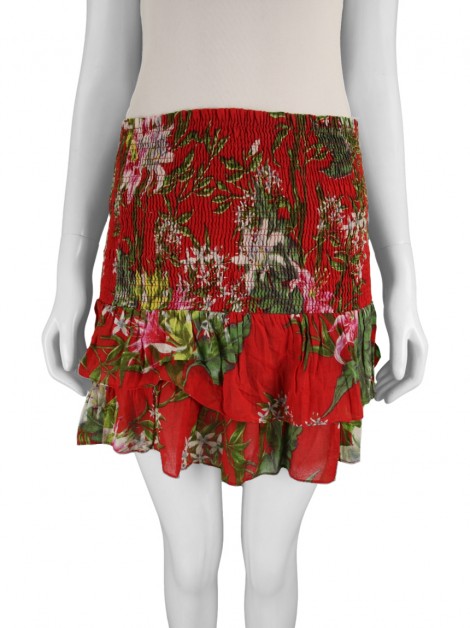 Saia Étoile Isabel Marant Floral Vermelha