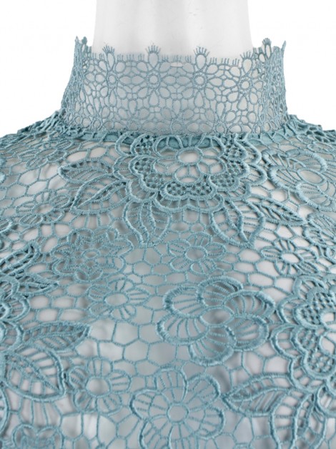 Vestido Self-Portrait Renda Azul