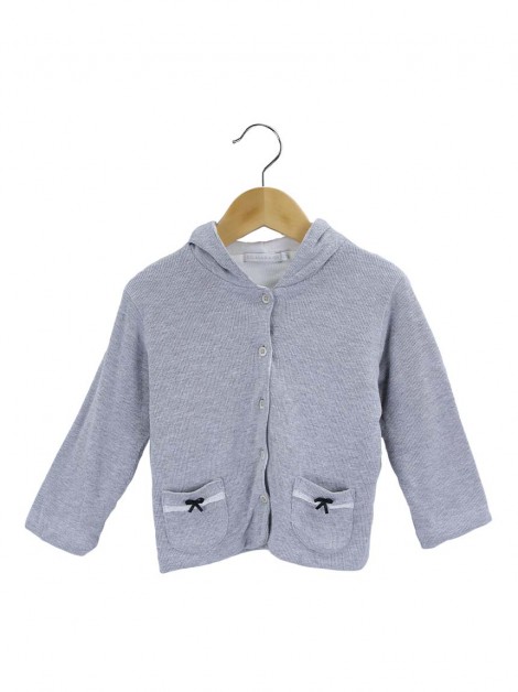 Casaco Silmara Canelado Cinza Toddler