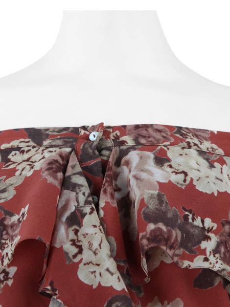 Blusa Magrella Seda Floral