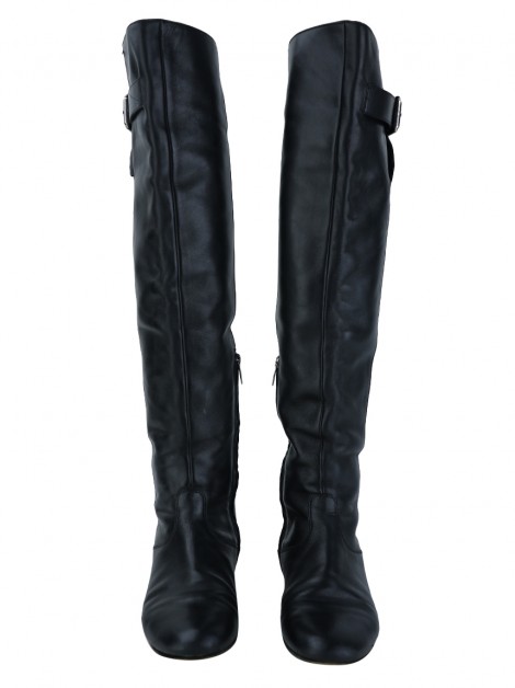 Bota Gianvito Rossi Couro Preto