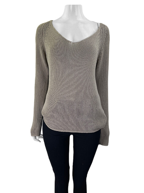 Blusa Marisa Ribeiro Tricot Bege