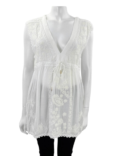 Blusa Melissa Odabash Bordado Off White