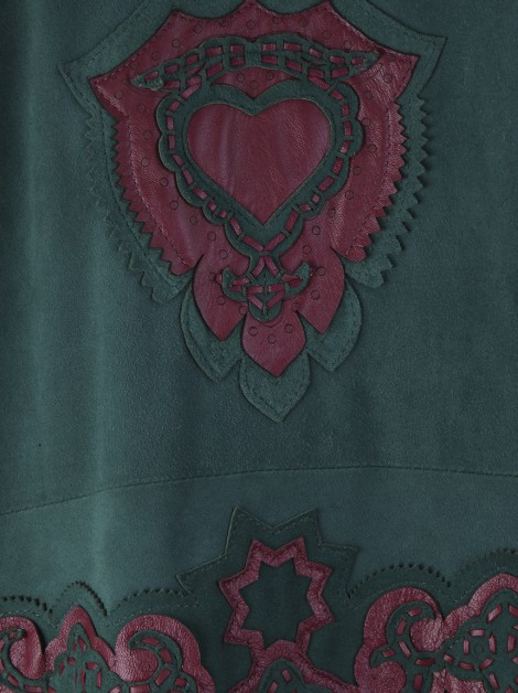 Kimono Lico Melzer + Guga Gonçalves Camurça Bordado Verde