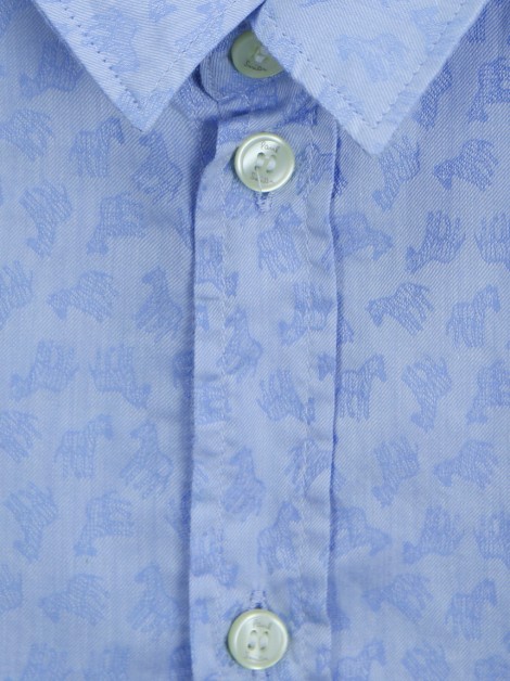 Camisa Paul Smith Zebras Azul Infantil