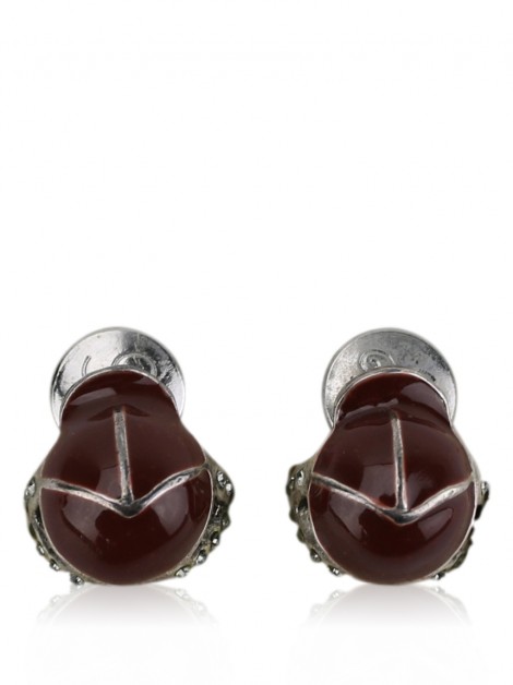 Brinco Camila Klein Esmalte Marrom