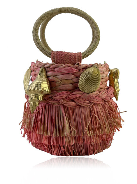 Bolsa Lis Fiaschi Conchiglia Bamboo Rosa