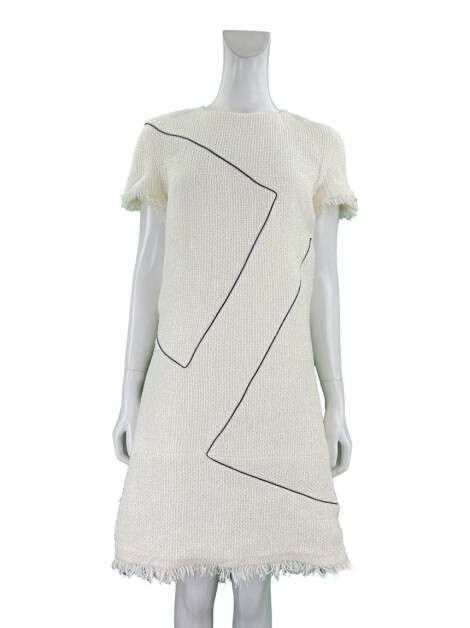 Vestido Chanel Tweed Off-White