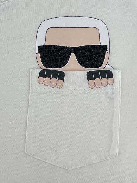 Blusa Karl Lagerfeld Estampado Strass