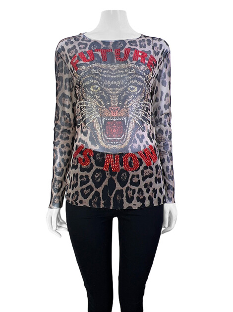 Blusa CAOS Transparência Bordada