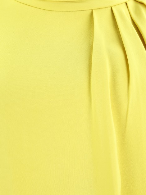 Vestido Barbara Bela Longo Amarelo Manga Longa