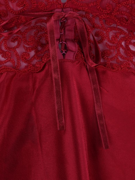 Camisola Fruit De La Passion Bordado Tecido Vermelho