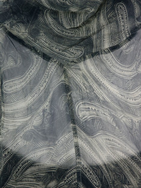 Blusa Cris Barros Estampada Bicolor