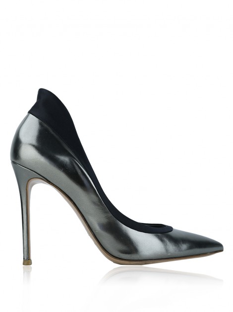 Sapato Gianvito Rossi Tuxedo Metalizado