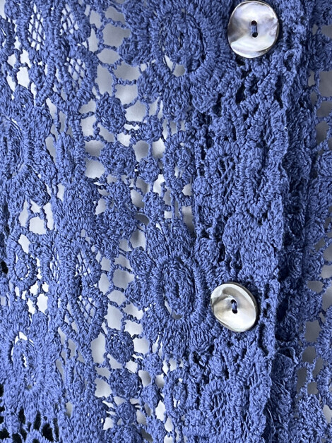 Blusa Free People Renda Azul