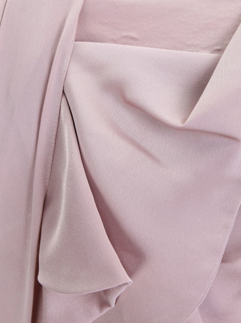 Vestido Barbara Bela Strapless Cetim Rosa