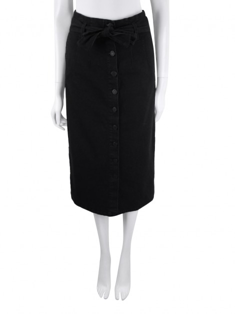 Saia Super Suite Seventy Seven Midi Denim Preto