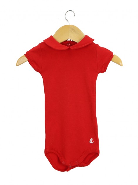 Macacão Petit Bateau Vermelho Bebê