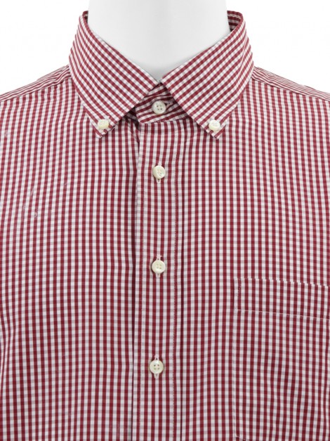 Camisa Artigiano A Misura Vichy Vermelho Masculino