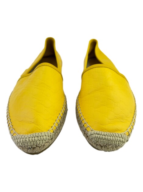 Sapato Gucci Espadrille Microguccissima Couro Amarela