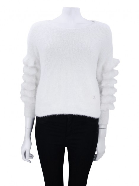 Blusa Patrizia Pepe Babados Off White