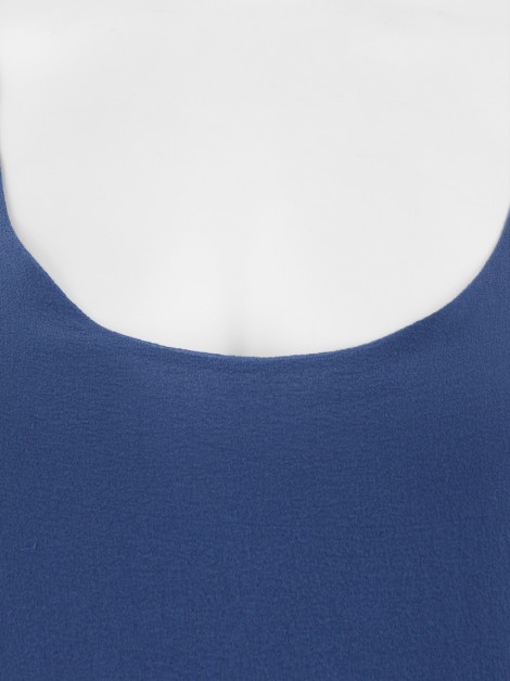 Blusa Maria Bonita Seda Amarração Azul