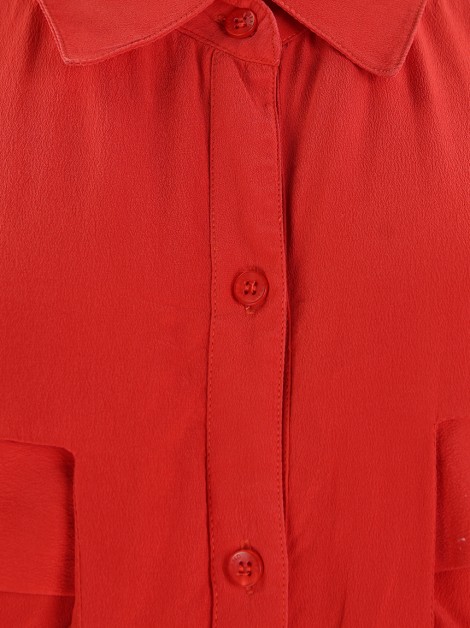 Camisa A. Brand Seda Vermelha