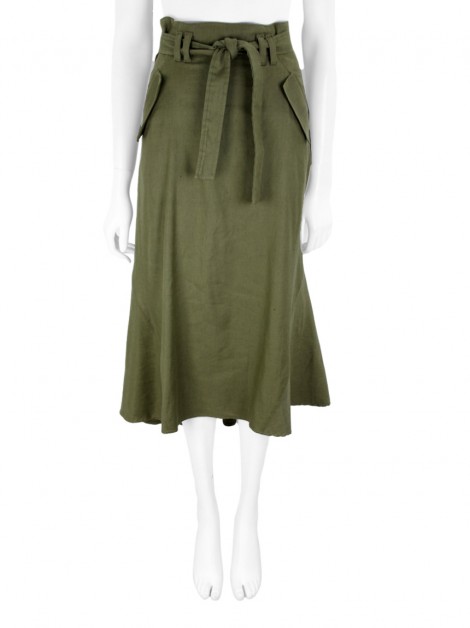 Saia A.L.C. Tecido Verde Militar