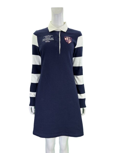 Vestido Brooks Brothers Canelado Azul Marinho