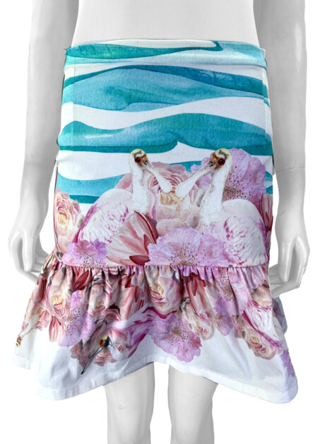 Saia Isolda Peplum Estampada