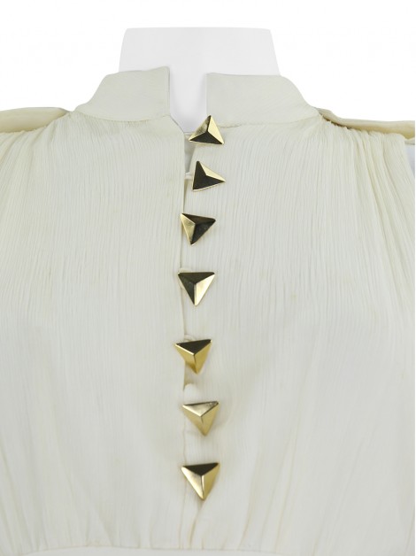 Vestido Isabella Giobbi Sobreposição Creme