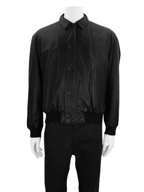 Jaqueta Façonnable Couro Marrom Masculina