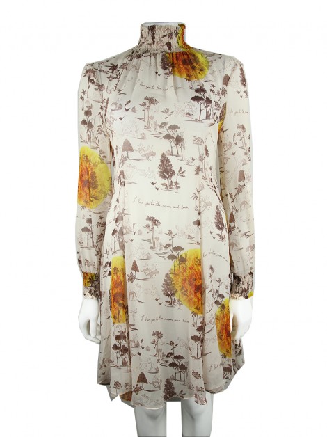 Vestido Vanda Jacintho Seda Estampada