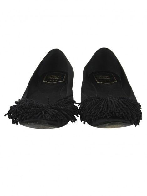 Sapatilha Roger Vivier Cetim Preto