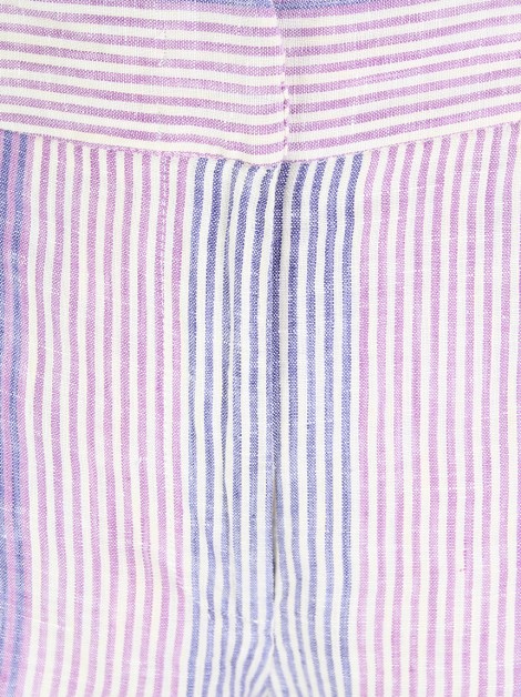 Short Alcaçuz Linhos Listrado Roxo