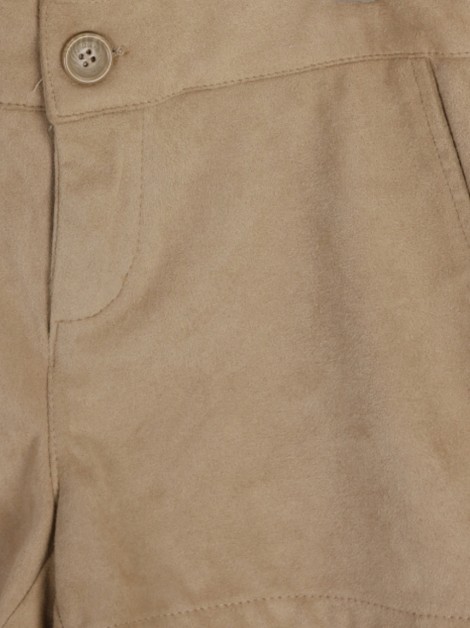Shorts Infantil Patrizia Pepe Camurça Marrom