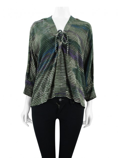 Blusa Iro Almie Seda Listrada