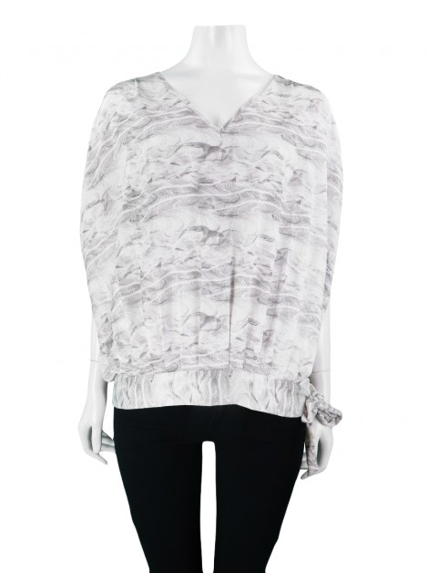 Blusa Sacada Tecido Estampado