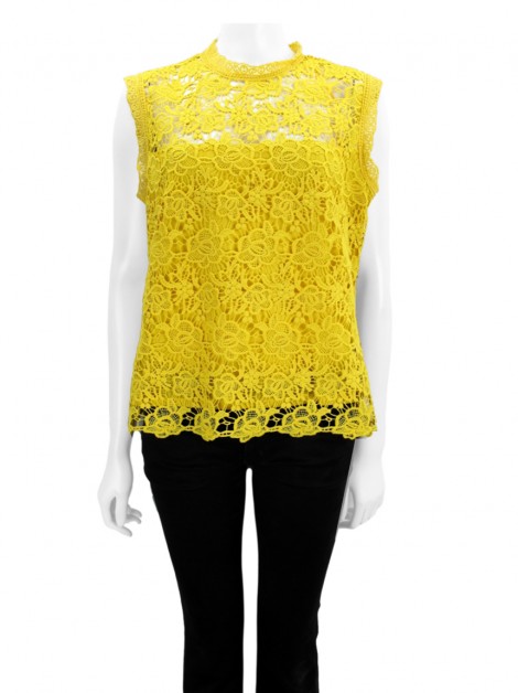 Blusa Nanette Lepore Renda Amarela