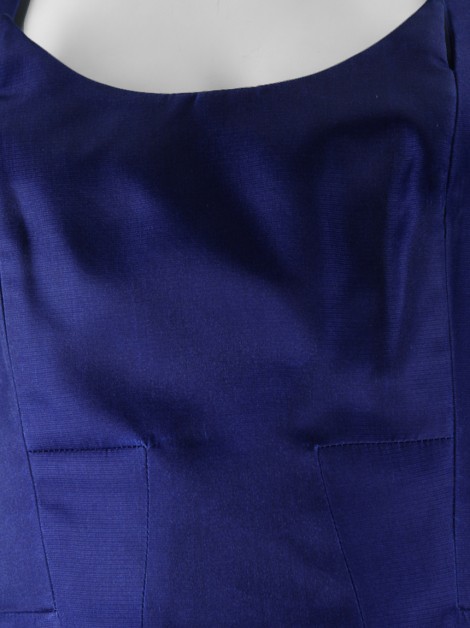 Vestido André Lima Acetinado Azul