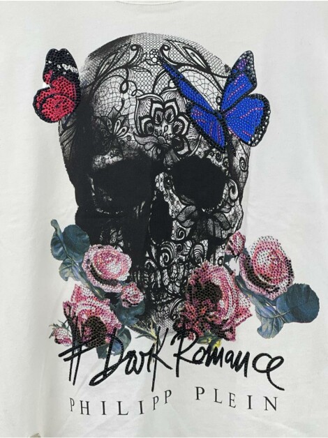 Blusa Philipp Plein Estampada Off White