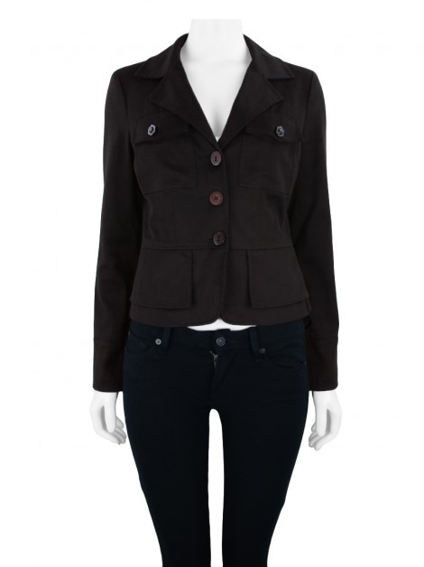 Blazer Spezzato Tecido Marrom