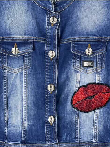 Jaqueta Philipp Plein Jeans Bordado Brilhos