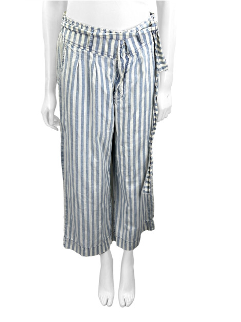 Calça MOB Pantacourt Stripes Listrada
