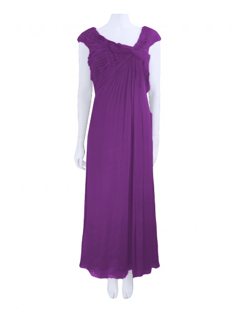 Vestido Tadashi Seda Roxo