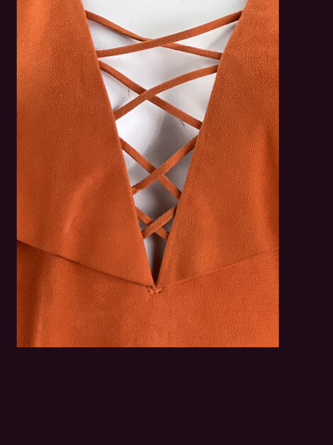 Blusa Verosenso Couro Laranja